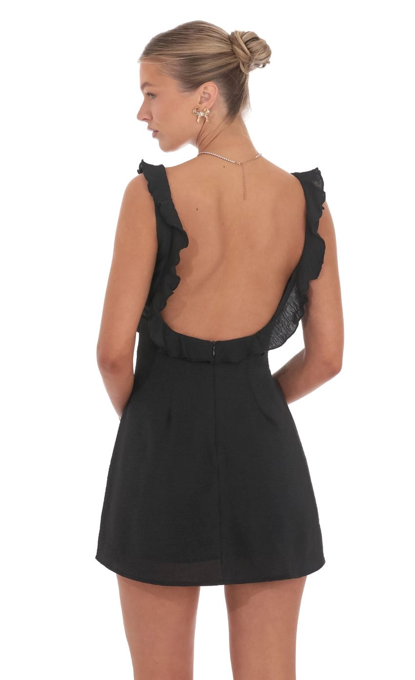 DingJi Wedding Elegant Sleeveless Short Ruffle V-neck Homecoming Dresses